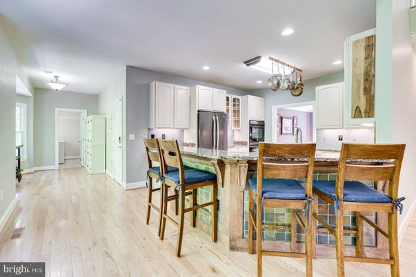 Chandelier, Interior, Kitchen, Recessed Lighting, Wood Texture Flooring
