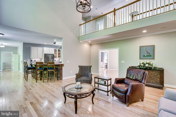 Dining room, Interior, Kitchen, Living room, Recessed Lighting, Wood Texture Flooring