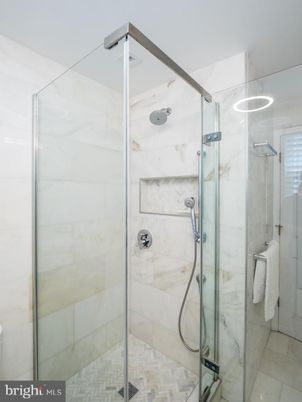 Bathroom, Glass Shower, Interior, Marble Walls