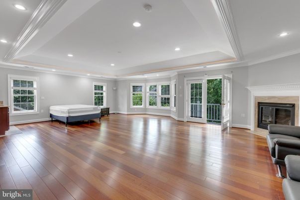 Fireplace, Interior, Recessed Lighting, Wood Texture Flooring