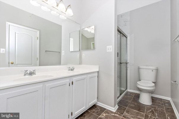Bathroom, Dual Sink Vanities, Glass Shower, Interior