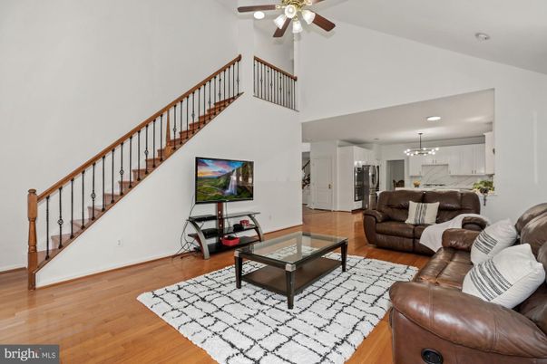 Chandelier, Interior, Kitchen, Living room, Recessed Lighting, Wood Texture Flooring