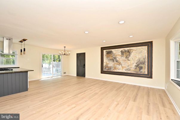Chandelier, Empty room, Interior, Pendant Lights, Recessed Lighting, Wood Texture Flooring