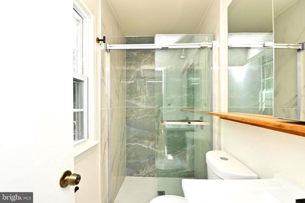 Bathroom, Glass Shower, Interior, Marble Walls