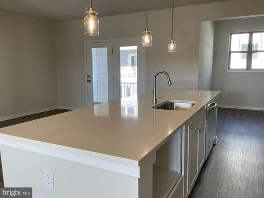 Interior, Kitchen, Pendant Lights, Wood Texture Flooring