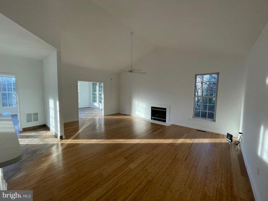Empty room, Fireplace, Interior, Wood Texture Flooring