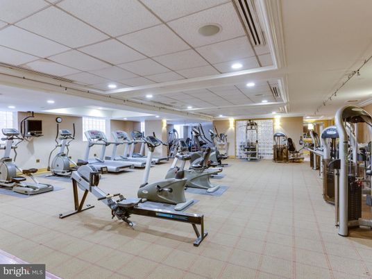 Fitness Equipment, Gym, Interior, Recessed Lighting