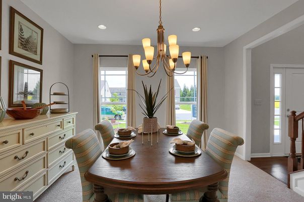 Chandelier, Dining room, Interior, Recessed Lighting, Wood Texture Flooring