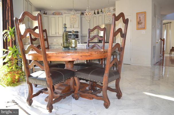 Chandelier, Dining room, Interior, Marble