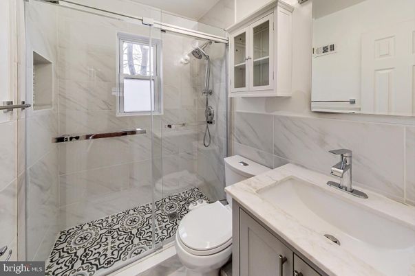 Bathroom, Glass Shower, Interior, Marble Walls
