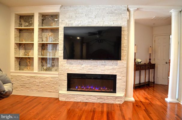 Fireplace, Interior, Stone Walls, Wood Texture Flooring
