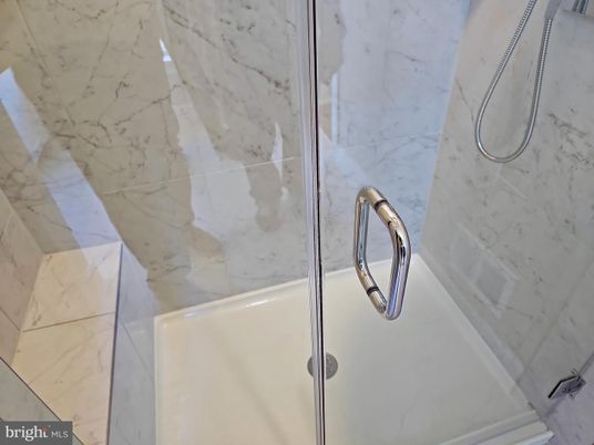 Bathroom, Glass Shower, Interior, Marble Walls