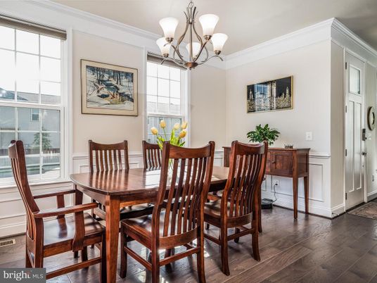 Chandelier, Dining room, Interior, Wood Texture Flooring