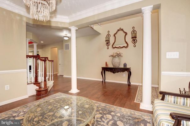 Chandelier, Interior, Recessed Lighting, Wood Texture Flooring