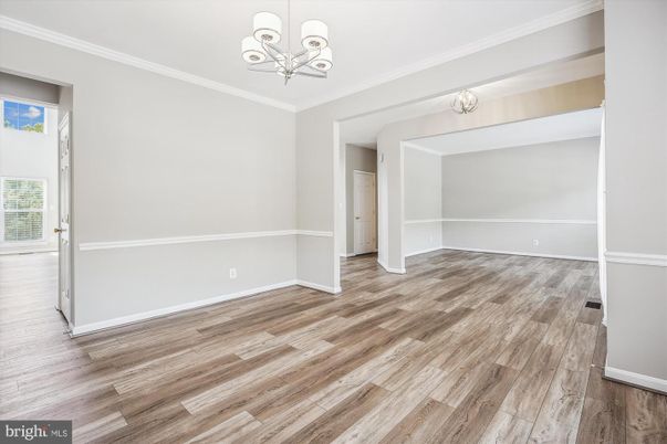 Chandelier, Empty room, Interior, Wood Texture Flooring