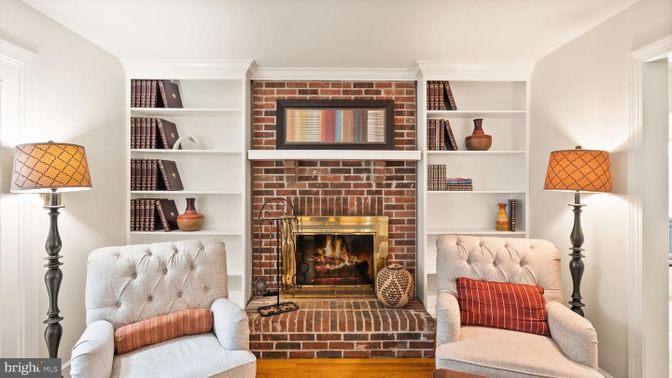 Fireplace, Interior, Wood Texture Flooring
