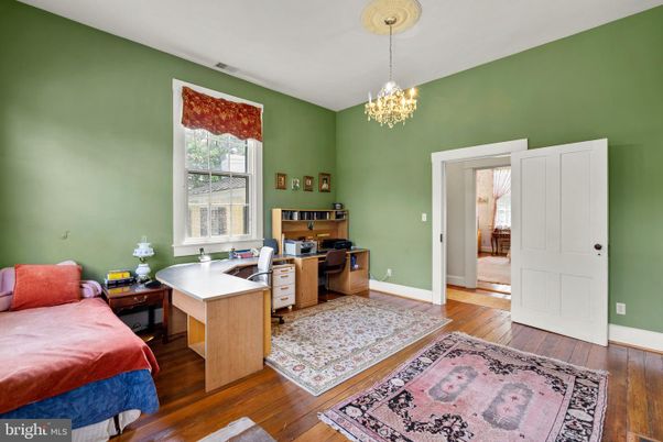 Chandelier, Home Office, Interior, Pendant Lights, Wood Texture Flooring