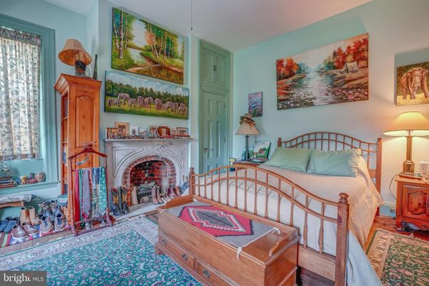 Bedroom, Fireplace, Interior