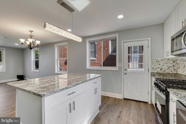 Chandelier, Interior, Kitchen, Pendant Lights, Recessed Lighting, Wood Texture Flooring