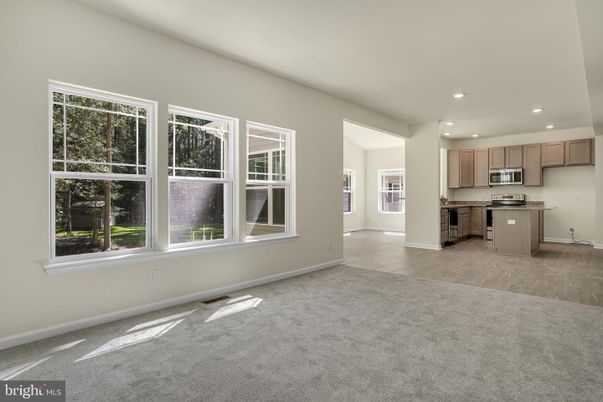 Empty room, Interior, Kitchen, Recessed Lighting, Stainless Steel Appliances