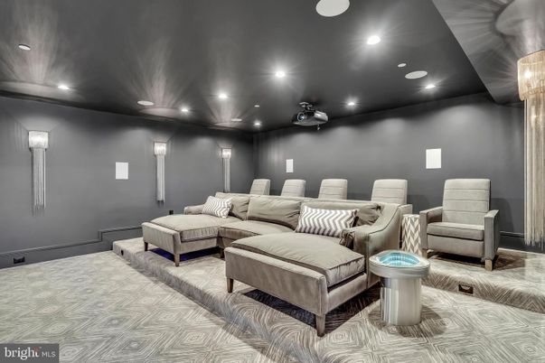 Home Theatre Room, Interior, Projection Screen, Recessed Lighting, Theatre Room