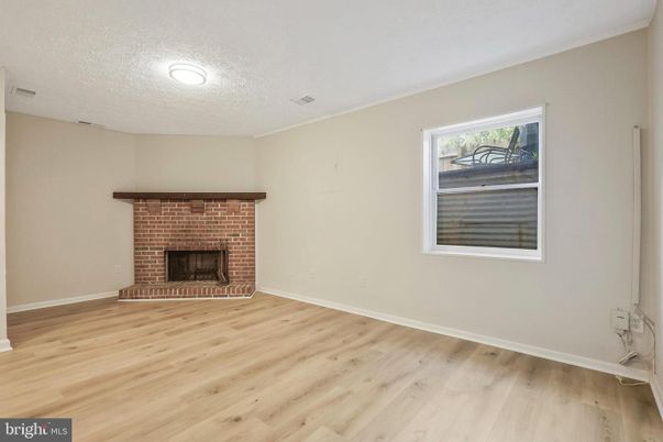 Empty room, Fireplace, Interior, Wood Texture Flooring