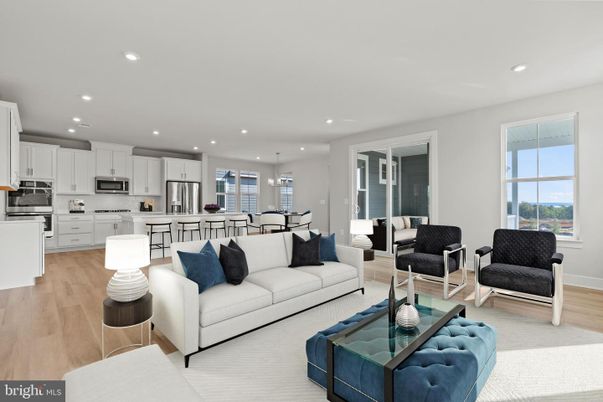 Dining room, Interior, Kitchen, Living room, Pendant Lights, Recessed Lighting, Stainless Steel Appliances, Wood Texture Flooring