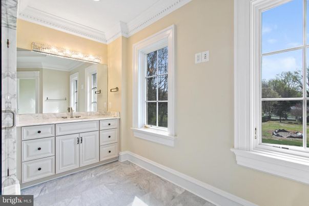 Bathroom, Interior, Marble, Recessed Lighting