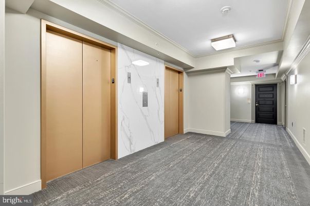 Elevator, Interior, Marble Walls
