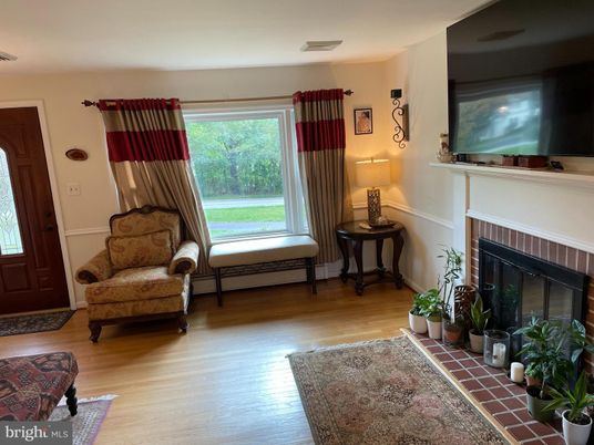 Fireplace, Interior, Wood Texture Flooring