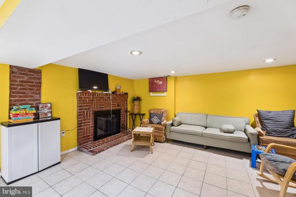 Fireplace, Interior, Recessed Lighting, Stone Walls