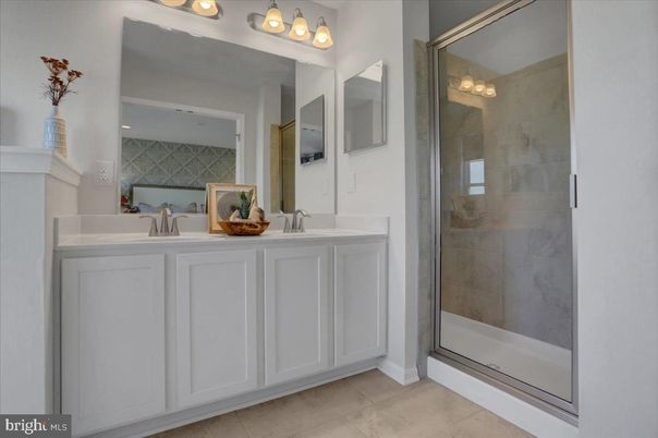 Bathroom, Dual Sink Vanities, Glass Shower, Interior