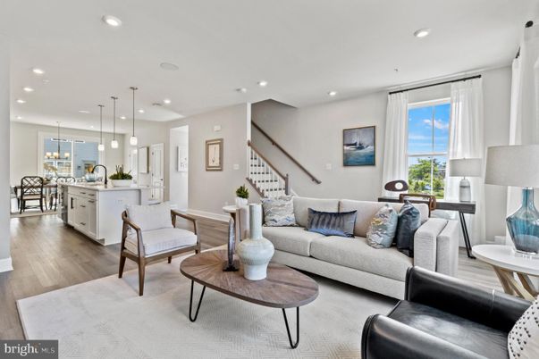 Dining room, Interior, Kitchen, Living room, Pendant Lights, Recessed Lighting, Wood Texture Flooring