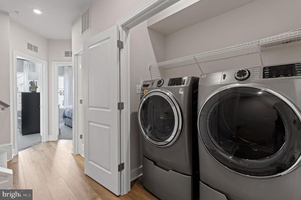 Interior, Recessed Lighting, Utility Closets, Washer, Wood Texture Flooring
