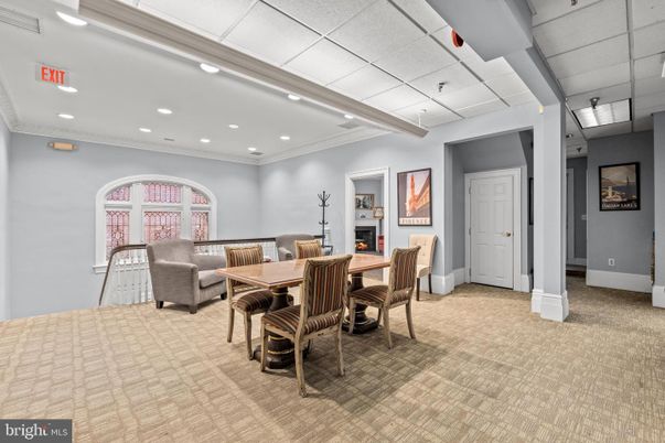 Dining room, Fireplace, Interior, Recessed Lighting