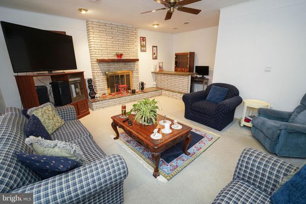 Fireplace, Interior, Living room, Recessed Lighting, Stone Walls