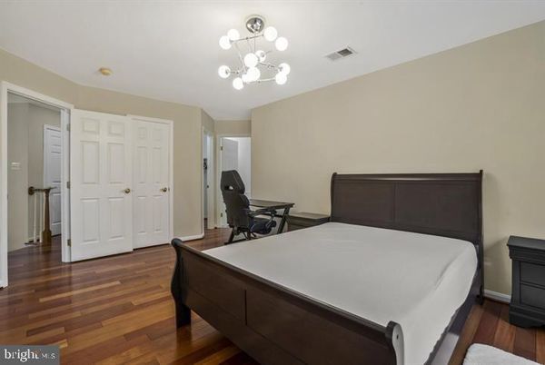 Bedroom, Interior, Pendant Lights, Wood Texture Flooring