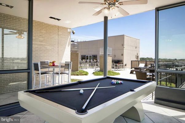 Billiard Table, Game Room, Interior, Stone Walls