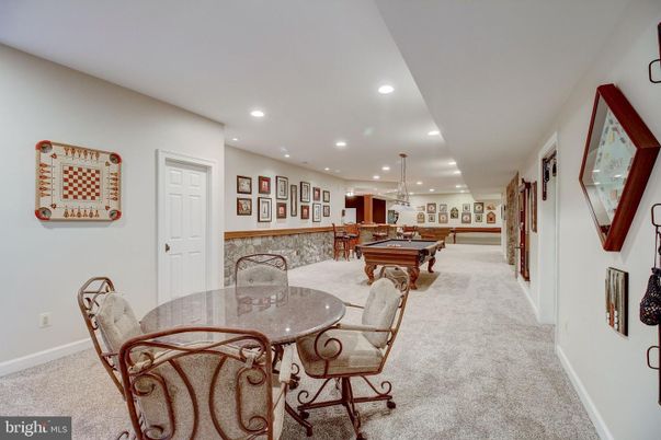 Billiard Table, Game Room, Interior, Pendant Lights, Recessed Lighting