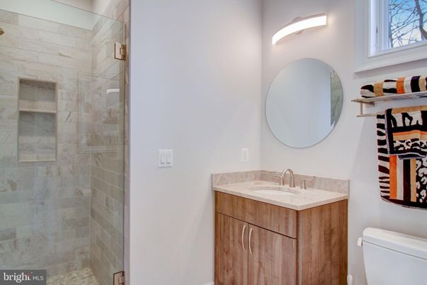 Bathroom, Glass Shower, Interior, Stone Walls