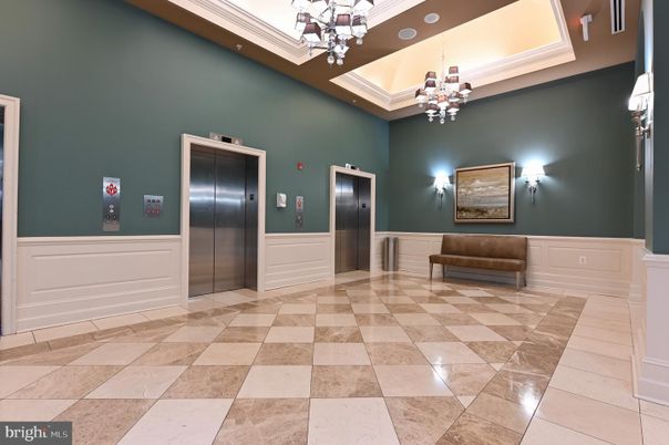 Chandelier, Elevator, Interior
