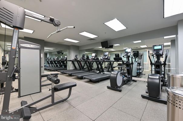 Fitness Equipment, Gym, Interior, Recessed Lighting