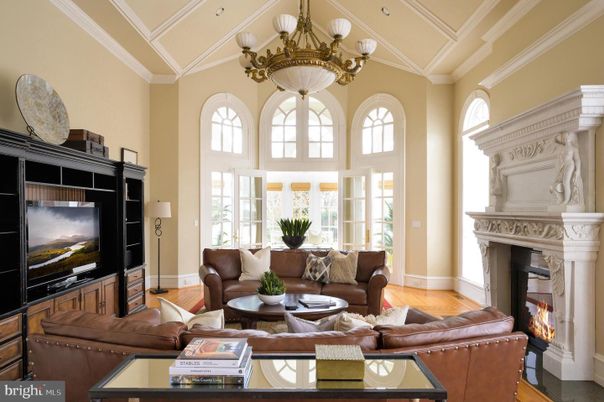 Chandelier, Fireplace, Interior, Living room, Wood Texture Flooring