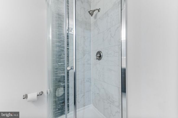 Bathroom, Glass Shower, Interior, Marble Walls
