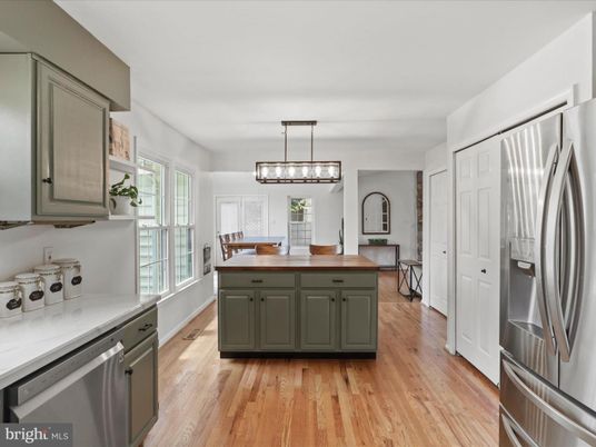 Interior, Kitchen, Pendant Lights, Stainless Steel Appliances, Wood Texture Flooring