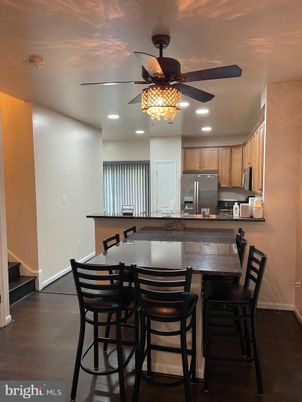 Dining room, Interior, Kitchen, Recessed Lighting, Wood Texture Flooring