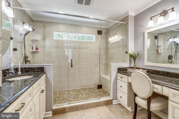 Bathroom, Dual Sink Vanities, Glass Shower, Interior