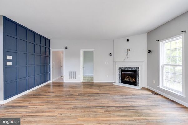 Empty room, Fireplace, Interior, Wood Texture Flooring