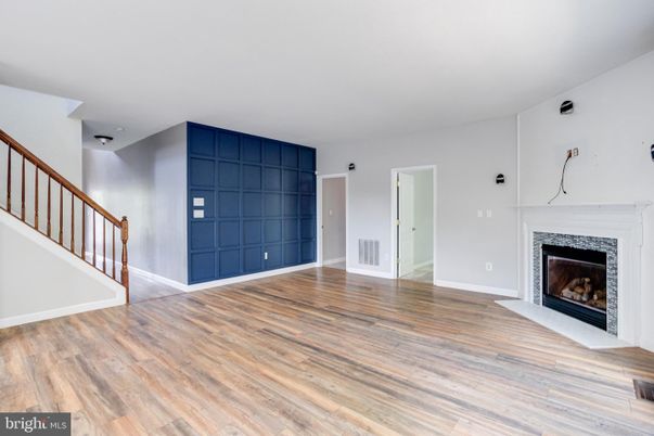 Empty room, Fireplace, Interior, Wood Texture Flooring