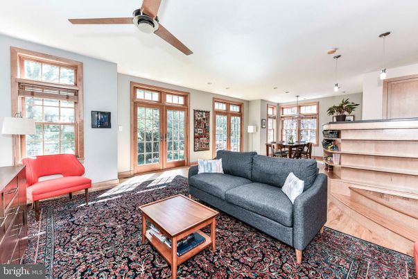 Dining room, Interior, Living room, Pendant Lights, Wood Texture Flooring